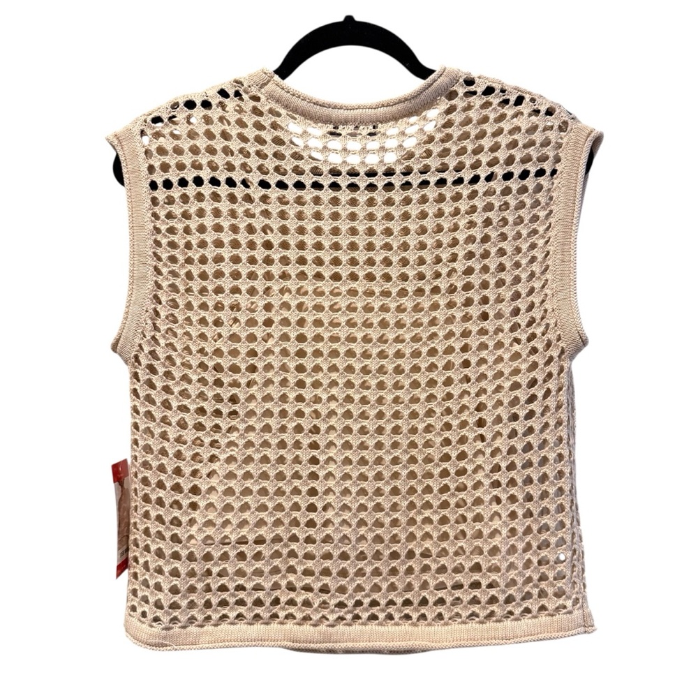 Steve Madden Crochet Skirt Set Lined Boho Chic‎ Resortwear Beige Women’s Size XS - Picture 4 of 9